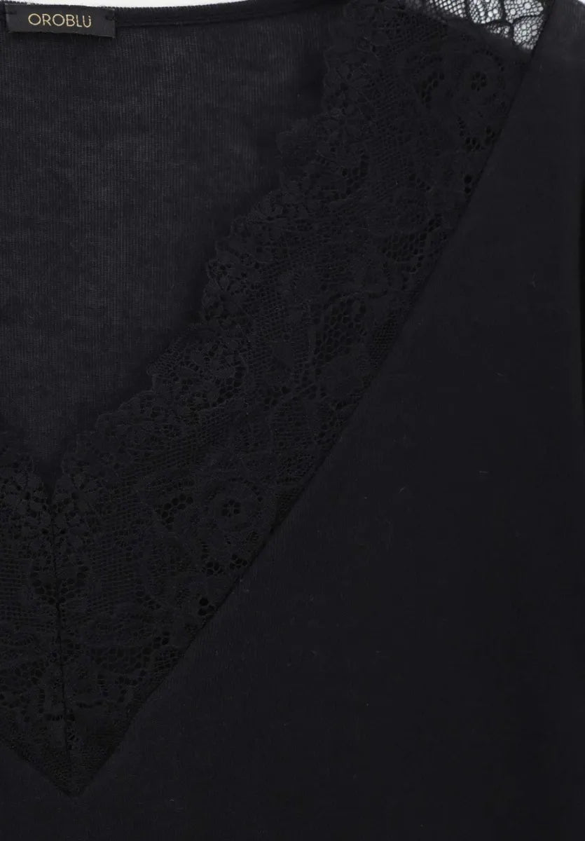 Oroblu Oroblu Shirt met Kant Zwart