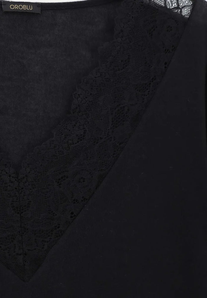 Oroblu Oroblu Shirt met Kant Zwart