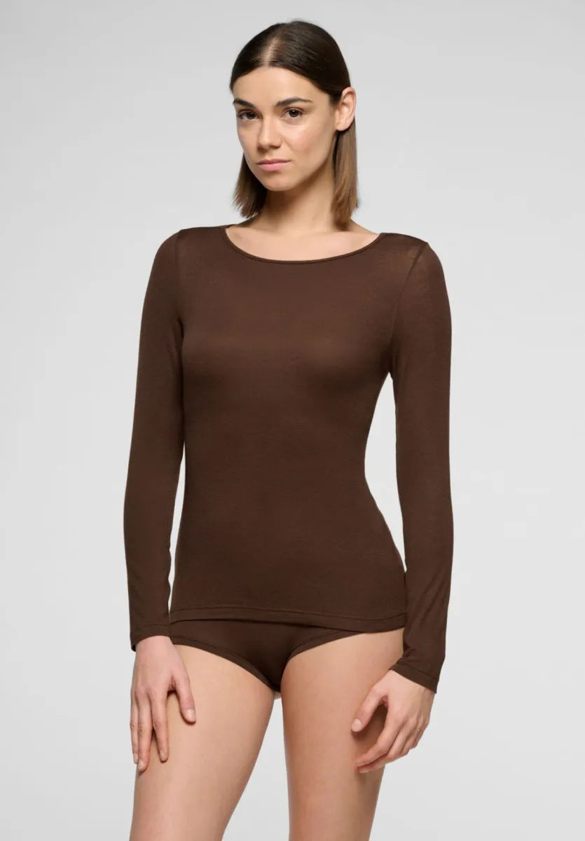 Oroblu Oroblu Shirt Lange Mouw Chocolate