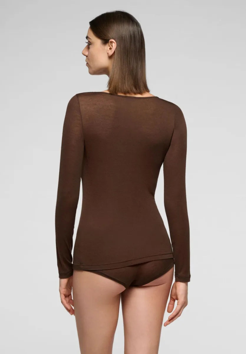 Oroblu Oroblu Shirt Lange Mouw Chocolate