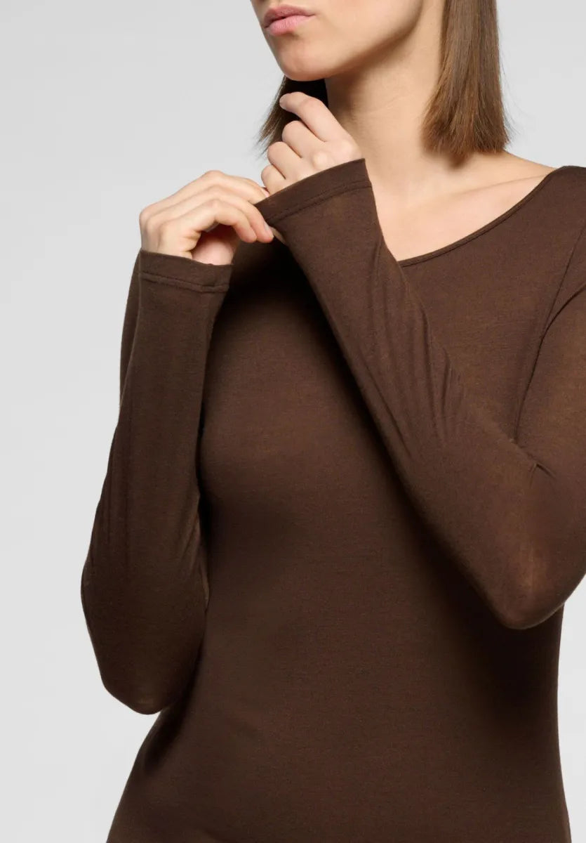 Oroblu Oroblu Shirt Lange Mouw Chocolate